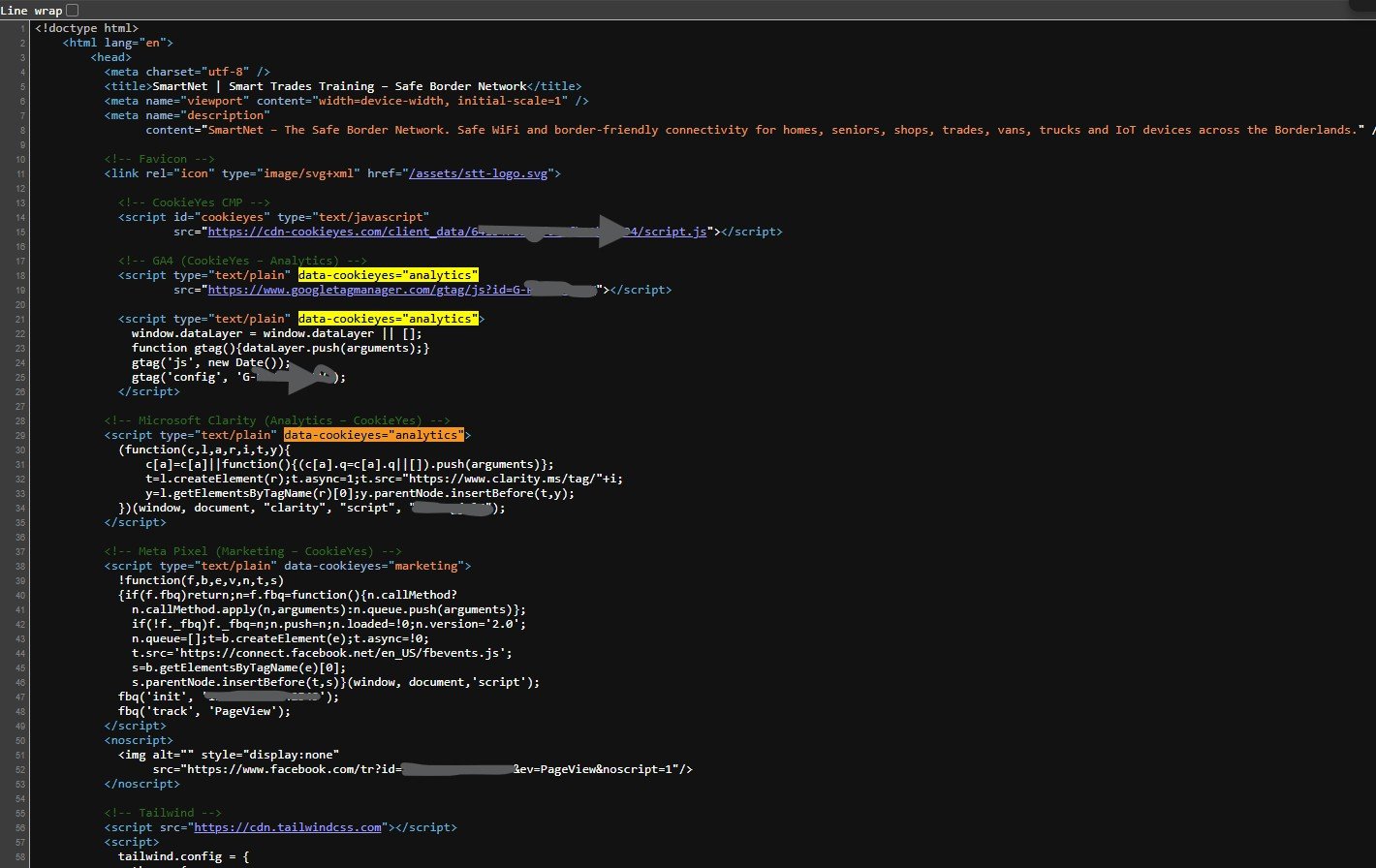 Google Analytics shows zero traffic due to GDPR cookie settings